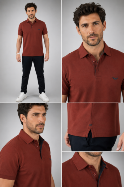 SIDE EFFECT POLO ΑΝΔΡΙΚΟ ΚΕΡΑΜΙΔΙ PL-6234-17 REGULAR FIT