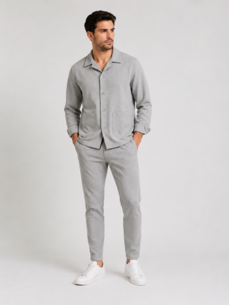 SIDE EFFECT ΠΟΥΚΑΜΙΣΟ-OVER ΑΝΔΡΙΚΟ ΓΚΡΙ J-6274-03 REGULAR FIT