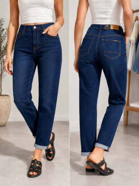 SCINN JEAN ΓΥΝΑΙΚΕΙΟ ΜΠΛΕ ΣΚΟΥΡΟ NAOMI223 MID WAIST/SLIM