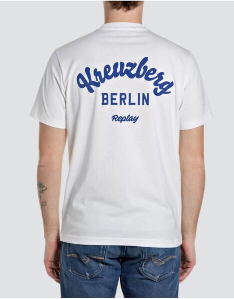 REPLAY T-SHIRT ΑΝΔΡΙΚΟ ΛΕΥΚΟ M3536.000.23608P REGULAR FIT