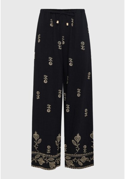 FUNKY BUDDHA ΓΥΝΑΙΚΕΙΑ ΠΑΤΕΛΟΝΑ ΜΑΥΡΗ FBL013-114-02 RELAXED FIT