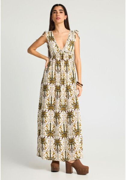 FUNKY BUDDHA ΓΥΝΑΙΚΕΙΟ ΦΟΡΕΜΑ MAXI OLIVE FBL013-114-13 REGULAR FIT