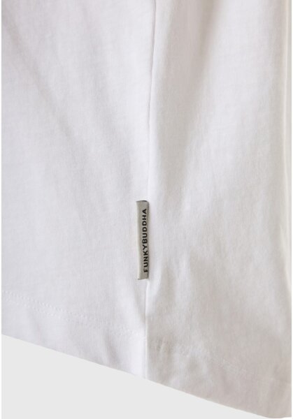 FUNKY BUDDHA T-SHIRT ΑΜΑΝΙΚΟ ΓΥΝΑΙΚΕΙΟ ΛΕΥΚΟ FBL013-150-04 REGULAR FIT
