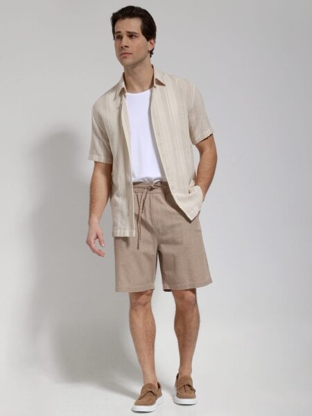 TRESOR ΠΟΥΚΑΜΙΣΟ ΛΙΝΟ ΑΝΔΡΙΚΟ ΚΟΝΤΟΜΑΝΙΚΟ ΡΙΓΕ ΜΠΕΖ 33-7935 NELSON