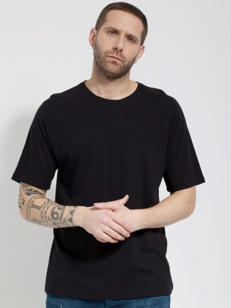 TRESOR T-SHIRT ΑΝΔΡΙΚΟ WAFFLE EFFECT ΜΑΥΡΟ LEVI-207116 REGULAR FIT