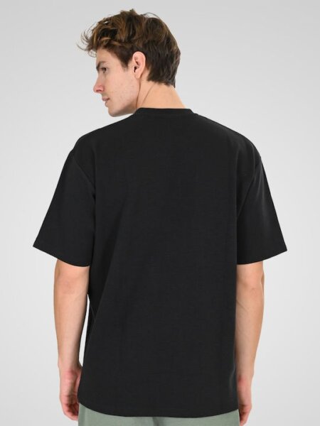 DOUBLE T-SHIRT ΑΝΔΡΙΚΟ WAFFLE EFFECT ΜΑΥΡΟ 261TS-9151 REGULAR FIT