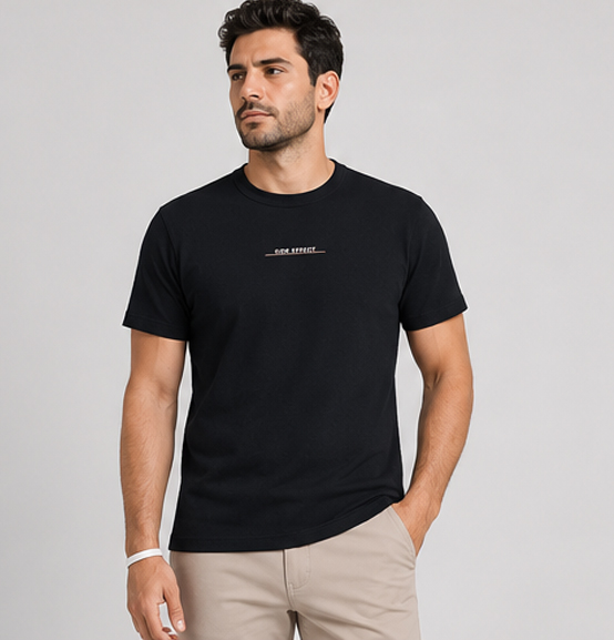 SIDE EFFECT T-SHIRT ΑΝΔΡΙΚΟ ΜΑΥΡΟ R-6244-01 REGULAR FIT