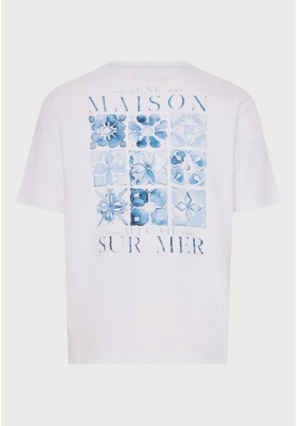 FUNKY BUDDHA TSHIRT ΑΝΤΡΙΚΟ ΠΛΑΤΗ ΤΥΠΩΜΑ ΛΕΥΚΟ FBM013-060-04 RELAXED FIT