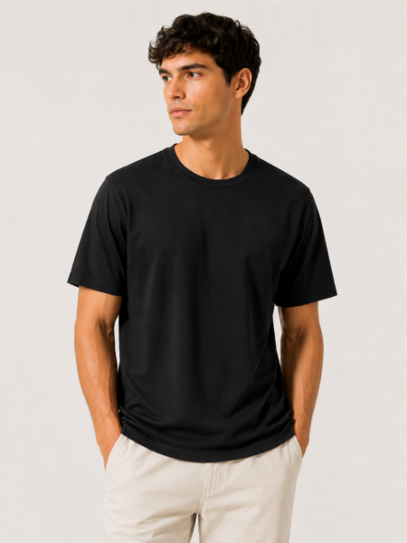 TRESOR T-SHIRT ΑΝΔΡΙΚΟ ΜΑΥΡΟ 207113-MALIBU REGULAR FIT