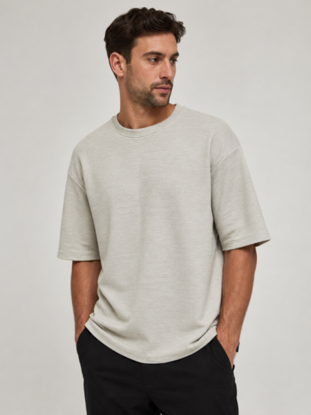 TRESOR T-SHIRT ΑΝΤΡΙΚΟ ΓΚΡΙ 207096-ΑΝΤΟΝΙΟ LOOSE FIT