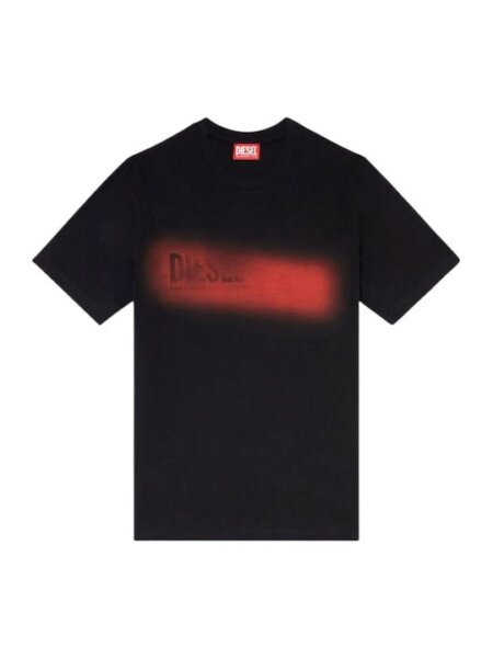 DIESEL T-SHIRT ΑΝΔΡΙΚΟ ΜΑΥΡΟ A25121-0QIAM-9XX T-ADJUST-AA5 REGULAR FIT