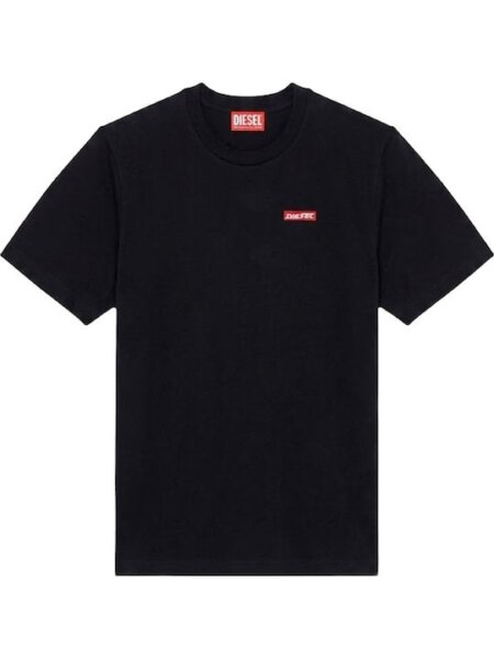 DIESEL T-SHIRT ΑΝΔΡΙΚΟ ΜΑΥΡΟ A25130-0QIAM-9XX T-ADJUST-AA12 REGULAR FIT