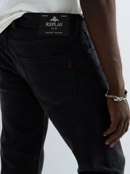REPLAY JEAN ΑΝΔΡΙΚΟ ΜΑΥΡΟ GROVER M0972.000.719 210.C099 STRAIGHT FIT
