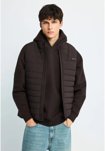 FUNKY BUDDHA JACKET ΑΜΑΝΙΚΟ ΑΝΔΡΙΚΟ ΚΑΦΕ-BITTER CHOCOLATE FBM014-001-01 REGULAR FIT