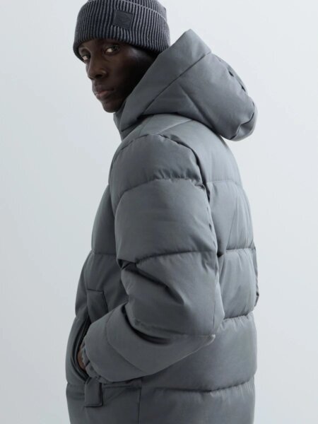 REPLAY JACKET PUFFER ΑΝΤΡΙΚΟ ΓΚΡΙ-ANTHRACITE M000C.000.00QKY.C00W REGULAR FIT