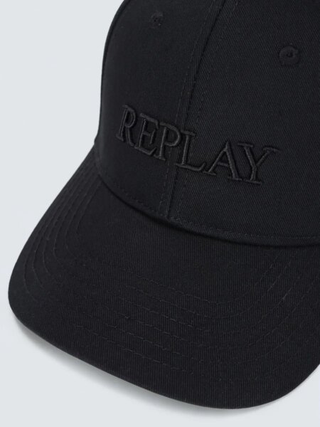 REPLAY ΚΑΠΕΛΟ ΜΑΥΡΟ ME ΜΑΥΡΟ LOGO AX4161.002.A0113.998