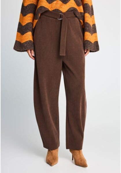 FUNKY BUDDHA ΚΟΤΛΕ ΠΑΝΤΕΛΟΝΙ JOGGER ΓΥΝΑΙΚΕΙΟ ΚΑΦΕ-WOOD FBL014-144-02 REGULAR FIT