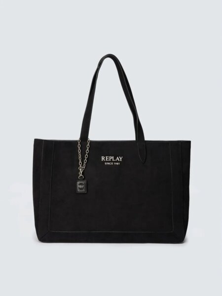 REPLAY ΤΣΑΝΤΑ VELVET ΜΑΥΡΟ FW01AL.000.A7243S.C098