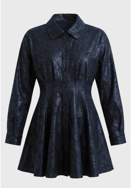 FUNKY BUDDHA ΦΟΡΕΜΑ MINI SNAKE PRINT NAVY FBL014-116-13