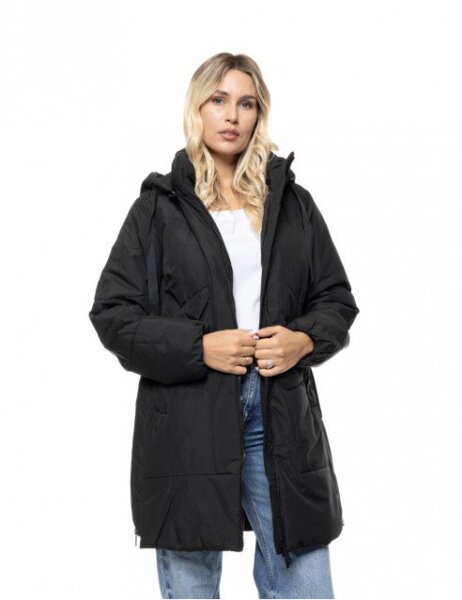 BISTON JACKET MIDI ΓΥΝΑΙΚΕΙΟ ΜΑΥΡΟ 56-101-029 REGULAR FIT