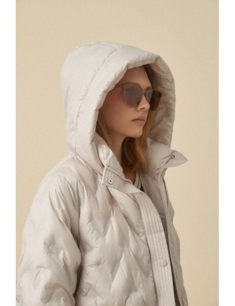 BISTON JACKET MIDI ΓΥΝΑΙΚΕΙΟ ΜΠΕΖ 56-101-077 REGULAR FIT