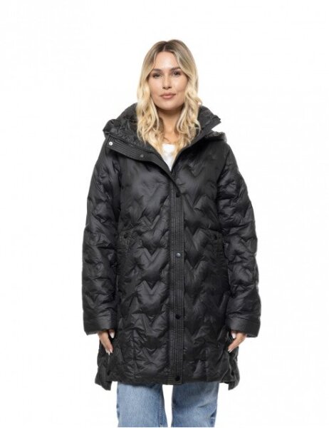 BISTON JACKET MIIDI ΓΥΝΑΙΚΕΙΟ ΜΑΥΡΟ 56-101-077 REGULAR FIT