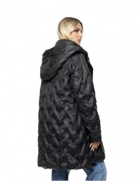 BISTON JACKET MIIDI ΓΥΝΑΙΚΕΙΟ ΜΑΥΡΟ 56-101-077 REGULAR FIT