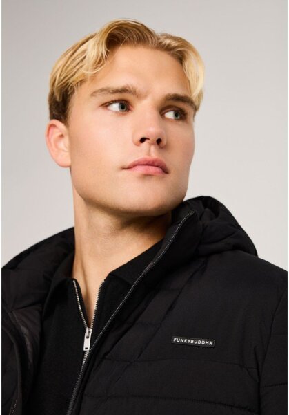 FUNKY BUDDHA JACKET ΚΑΠΙΤΟΝΕ ΑΝΔΡΙΚΟ ΜΑΥΡΟ FBM014-002-01 REGULAR FIT