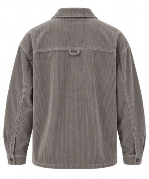FUNKY BUDDHA ΠΟΥΚΑΜΙΣΟ-OVER ΚΟΤΛΕ ΓΚΡΙ-MOON MIST FBM014-035-05 REGULAR FIT