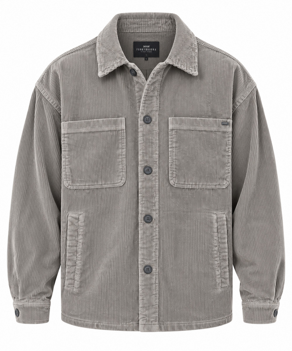FUNKY BUDDHA ΠΟΥΚΑΜΙΣΟ-OVER ΚΟΤΛΕ ΓΚΡΙ-MOON MIST FBM014-035-05 REGULAR FIT FUNKY BUDDHA ΠΟΥΚΑΜΙΣΟ-OVER ΚΟΤΛΕ ΓΚΡΙ-MOON MIST FBM014-035-05 REGULAR FIT