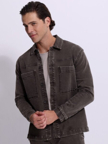 TRESOR DENIM ΠΟΥΚΑΜΙΣΟ-OVER WASHED ΕΦΕ ΑΝΔΡΙΚΟ ΚΑΦΕ 2316 REGULAR FIT