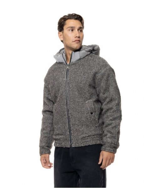 SPLENDID JACKET ΜΑΛΛΙΝΟ ΑΝΔΡΙΚΟ ΓΚΡΙ 56-201-069 REGULAR FIT
