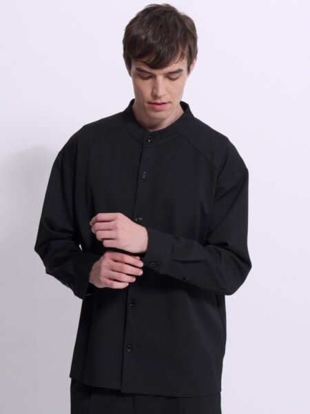 TRESOR ΠΟΥΚΑΜΙΣΟ ΑΝΔΡΙΚΟ ΜΑΥΡΟ FABRIZIO 2724 REGULAR FIT