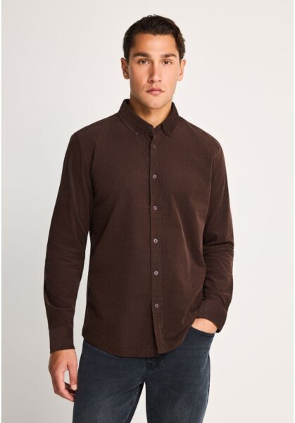 FUNKY BUDDHA ΠΟΥΚΑΜΙΣΟ ΑΝΔΡΙΚΟ ΚΟΤΛΕ ΚΑΦΕ FBM014-003-05 REGULAR FIT