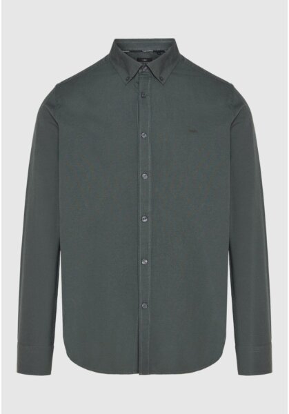 FUNKY BUDDHA ΠΟΥΚΑΜΙΣΟ OXFORD ΑΝΤΡΙΚΟ GREEN STORM FBM014-002-05 REGULAR FIT