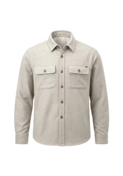 FUNKY BUDDHA ΠΟΥΚΑΜΙΣΟ OVER ΑΝΔΡΙΚΟ ΓΚΡΙ-MILKΥ GREY FBM014-010-05 REGULAR FIT