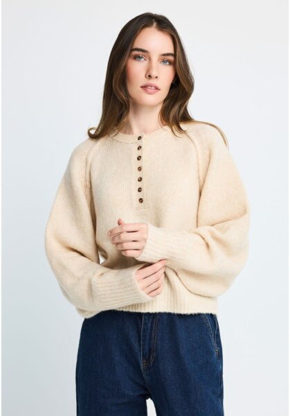 FUNKY BUDDHA ΠΛΕΚΤΟ ΓΥΝΑΙΚΕΙΟ ΕΚΡΟΥ-FOG FBL014-131-09 REGULAR FIT