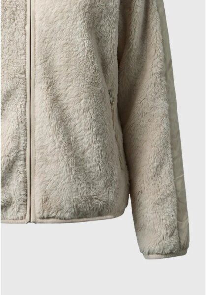 FUNKY BUDDHA ΖΑΚΕΤΑ FLEECE ΓΥΝΑΙΚΕΙΑ ΕΚΡΟΥ-CHALK FBL014-107-06 REGULAR FIT