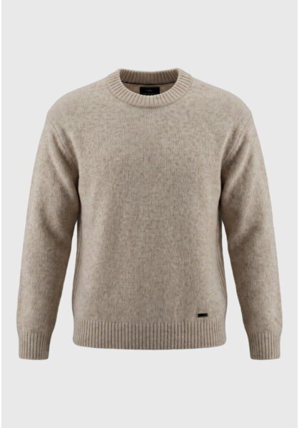 FUNKY BUDDHA ΠΟΥΛΟΒΕΡ WOOL BLEND ΑΝΤΡΙΚΟ ΕΚΡΟΥ-FOG MEL FBM014-048-09 REGULAR FIT