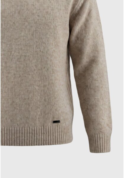 FUNKY BUDDHA ΠΟΥΛΟΒΕΡ WOOL BLEND ΑΝΤΡΙΚΟ ΕΚΡΟΥ-FOG MEL FBM014-048-09 REGULAR FIT