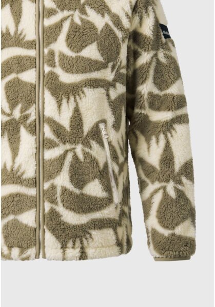FUNKY BUDDHA ΖΑΚΕΤΑ FLEECE ZACQUARD ΕΚΡΟΥ-CHALK FBM014-072-06 REGULAR FIT