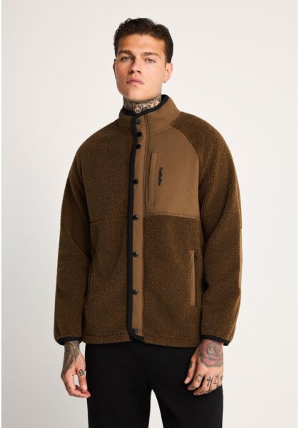 FUNKY BUDDHA ΖΑΚΕΤΑ ΑΝΔΡΙΚΗ FLEECE ΧΑΚΙ-WOOD FBM014-071-06 REGULAR FIT