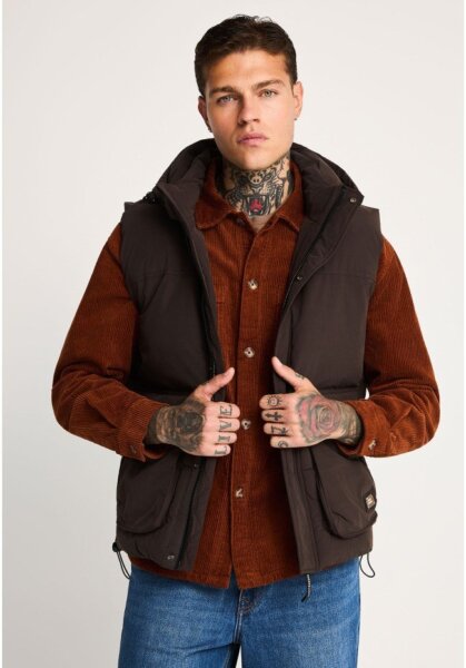 FUNKY BUDDHA JACKET ΑΜΑΝΙΚΟ ΚΑΦΕ ΣΚΟΥΡΟ-BITTER CHOCOLATE FBM014-003-01 REGULAR FIT