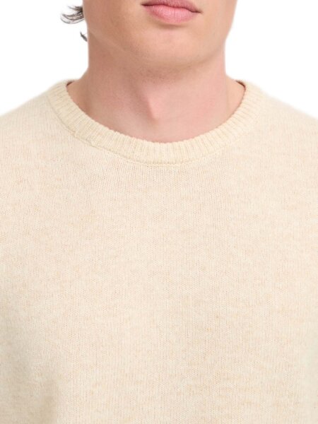 BLEND ΠΛΕΚΤΟ WOOL ΑΝΔΡΙΚΟ ΜΠΕΖ BHBRANKO CREW 20720127-1611041 REGULAR FIT